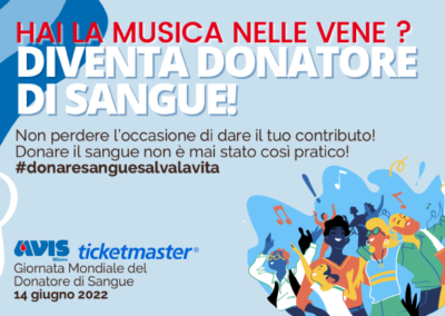Ticketmaster Italia e AVIS Milano uniti per diffondere i valori della donazione del sangue